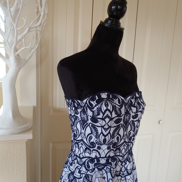 Jonathan Simkhai Scalloped Eyelet Midi Dress - Picture 3 of 8